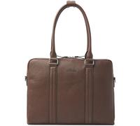 Castelijn & Beerens Linee Mirjam Schultertasche Leder 40 cm Laptopfach dunkelbraun (419666-DB) braun