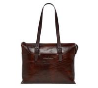 Castelijn & Beerens Rien Schultertasche RFID Schutz Leder 40 cm Laptopfach cognac (52-9761-CO) braun