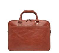 Castelijn & Beerens Verona Aktentasche RFID Leder 41 cm Laptopfach lightbrown (68-9472-LB)