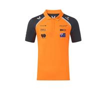 Castore McLaren F1 2025 Team Poloshirt, Oscar Piastri Official Driver Edition, Orange und Grau
