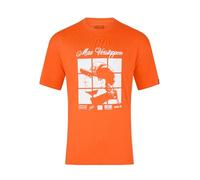 Castore Red Bull Racing F1 Max Verstappen Puzzle T-Shirt, Orange/Abendrot im Zickzackmuster (Sunset Chevron), M