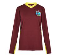 Castore - "West Indies" T-Shirt für Damen, Kricket, Regulär, Langärmlig (Weinrot) EU 36 / UK 8