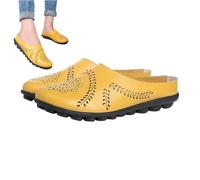 Casual All-match Hollow Hausschuhe | Hausschuhe Sommer Hausschuhe Leder | Mules Sandalen Damen Flat Dressy Bequemer Slip-On Loafer