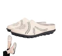 Casual All-match Hollow Hausschuhe | Hausschuhe Sommer Hausschuhe Leder | Mules Sandalen Damen Flat Dressy Bequemer Slip-On Loafer