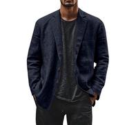 Casual Blazer Jacke Herren Sakko Baumwolle Leinen Freizeitjacke Sportliche Anzugjacke Einfarbig Leichte Leinenjacke DüNne Anzugjacken Leisure Businessjacke Regular Fit Herrenjacke Mit 2 Knopf