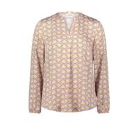 Schlupfbluse CARTOON "Damen mit Muster", Damen, Gr. 46, blau, apricot, Obermaterial: 100% Viskose, gerade normal, V-Ausschnitt, Blusen Schlupfbluse (43800801-46) blau, apricot