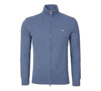 GANT Herren Casual Cotton Strickjacke mit Reißverschluss (XXL) DENIM Blau MELANGE
