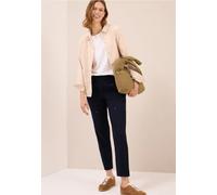 Jogger Pants CECIL, Damen, Gr. L, Länge 28, urban dunkelblau, Stoff, 62% Viskose, 33% Polyamid, 5% Elasthan, unifarben, comfort fit knöchelfrei, Hosen, Middle Waist (26594051-L) urban dunkelblau