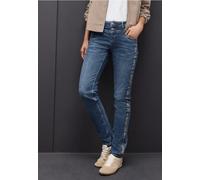 Comfort-fit-Jeans STREET ONE, Damen, Gr. 31, Länge 30, medium blau wash, Jeans, 77% Baumwolle, 20% Polyester, 3% Elasthan, unifarben, lang, Jeans, Middle Waist (32875345-31) medium blau wash