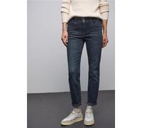 Slim-fit-Jeans STREET ONE, Damen, Gr. 36, Länge 30, blau schwarz washed, Jeans, 99% Baumwolle, 1% Elasthan, unifarben, normal, Jeans Slim-fit-Jeans, 5-Pocket-Style (63708261-36) blau schwarz washed