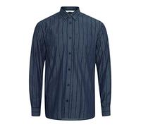 CASUAL FRIDAY Alvin Striped Overshirt Herren Freizeithemd Hemd Club-Kragen hochwertige Baumwoll-Qualität, Größe:L, Farbe:Navy Blazer (193923)