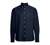 CASUAL FRIDAY Anton Oxford Shirt Herren Freizeithemd Hemd Button-Down-Kragen Logo Stickerei Hochwertige dünne Baumwoll-Qualität Abgerundeter Saum, Größe:M, Farbe:Navy Blazer (193923)