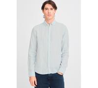 CASUAL FRIDAY Langarmhemd Herren Regular Fit Leinen blau, L