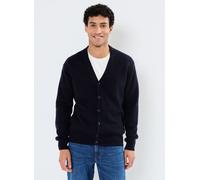 CASUAL FRIDAY CFKarl Herren Strickjacke Cardigan mit V-Ausschnitt Knopfleiste Lammwolle Regular fit, Größe:M, Farbe:Dark Navy (194013)