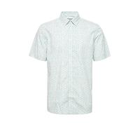 CASUAL FRIDAY CFAnton AOP Shirt Herren Kurzarmhemd Herrenhemd Hemd Button-Down-Kragen Gemustert Regular Fit, Größe:XL, Farbe:Snow White (110602)
