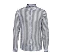 CASUAL FRIDAY CFAnton Herren Langarmhemd Hemd Herrenhemd Kentkragen 55% Leinen, 45% Baumwolle Regular fit, Größe:XL, Farbe:Dark Navy (194013)