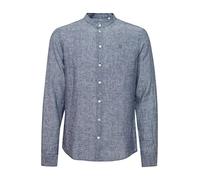 CASUAL FRIDAY CFAnton Herren Leinenhemd Freizeithemd Hemd Stehkragen Brusttaschen Regular Fit Hochwertiges 100% Leinen, Größe:XL, Farbe:Navy Blazer Melange (1939231)