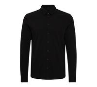 Langarmhemd CASUAL FRIDAY "Langarmhemd CFArthur", Herren, Gr. XXXL, N-Gr, schwarz (schwarz beauty), Web, Obermaterial: 72% Baumwolle CO. 24% Polyester PES. 4% Elasthan EL., unifarben, Basic, slim fit
