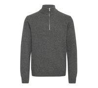 Troyer CASUAL FRIDAY "Troyer CFKARL halfzip lambswool knit", Herren, Gr. M, grau (pewter mix), Feinstrick, Obermaterial: 80% Wolle WO. 20% Polyamid PA., unifarben, normal, Pullover Troyer (54253401-M)