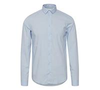 CASUAL FRIDAY CFPalle Slim Fit Shirt Herren Business Hemd Herrenhemd unifarben mit Kentkragen, Größe:L, Farbe:Pale Blue (50471)