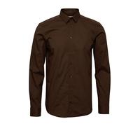 CASUAL FRIDAY CFPalle Slim Fit Shirt Herren Business Hemd Herrenhemd unifarben mit Kentkragen, Größe:S, Farbe:Demitasse (190712)