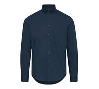 CASUAL FRIDAY Langarmhemd Herren Slim Fit Baumwolle blau, M