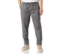 Sweatpants CASUAL FRIDAY "Sweatpants CGPilou", Herren, Gr. L, Länge 32, blau (schwarz navy melange), Obermaterial: 35% Polyester Pol. recyc.. 22% Baumwolle CO. 22% Leinen LI. 19% Viskose CV. 2% Elasth