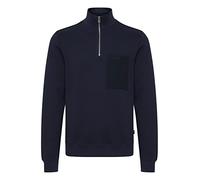 CASUAL FRIDAY CFSebastian Zipper Sweatshirt Herren Strickpullover Troyer Feinstrick Pullover aus 100% Baumwolle, Größe:XXL, Farbe:Navy Blazer (193923)