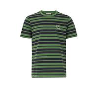 CASUAL FRIDAY CFThor Y/D Striped Tee Herren T-Shirt Kurzarm Shirt Basic T-Shirt Rundhals-Ausschnitt hochwertige Baumwoll-Qualität gestreift mit Brust-Stickerei, Größe:2XL, Farbe:Elm Green (180121)