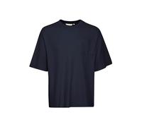 CASUAL FRIDAY CFTue 0146 Relaxed Waffle Tee Herren T-Shirt Shirt Rundhals 70% Baumwolle, 25% Polyester, 5% Elasthan Relaxed fit, Größe:L, Farbe:Navy Blazer (193923)