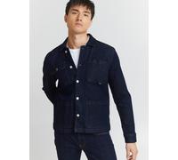 CASUAL FRIDAY CFJerslev raw denim jacket Herren Jeansjacke Denim Übergangsjacke Jeansjacke mit auffälligen nähten ungewaschen Regular Fit, Größe:2XL, Farbe:Denim RAW BLUE (200444)