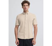 Kurzarmhemd CASUAL FRIDAY "Kurzarmhemd CFFolke", Herren, Gr. XXL, N-Gr, beige (island fossil), Obermaterial: 95% Baumwolle CO. 5% Elasthan EL., Hemden (24923219-XXL) island fossil
