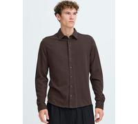 CASUAL FRIDAY Langarmhemd Herren Regular Fit Baumwolle braun, XXXL