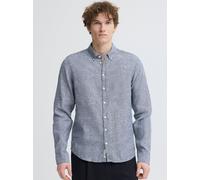 CASUAL FRIDAY Langarmhemd Herren Regular Fit Leinen blau, XL