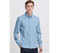 CASUAL FRIDAY Langarmhemd Herren Slim Fit Baumwolle blau, L