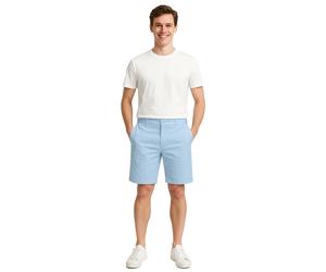 CASUAL FRIDAY Peterson Herren Freizeit-Bermuda Chino-Hose mit Leinen Baumwoll-Shorts kurze Hose 20504682 154030 Blau M
