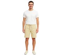 CASUAL FRIDAY Sigge Herren Freizeit-Bermuda Chino-Hose mit Gummibund Baumwoll-Shorts kurze Hose 20505130 131008 Beige S