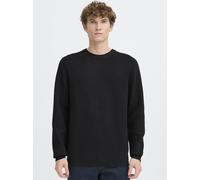Casual Friday Strickpullover mit Rundhalsausschnitt Modell 'THEO' in Black, Größe L