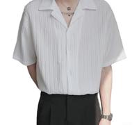 Casual Herren Shirt Sommer Alltag für Freizeit Basic Casual Herren | Klassischer Flip-Kragen, V-Ausschnitt Design, kurzärmlig, ideal für warme Tage, lässiger Look