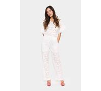 Casual Hose Gerade Passform Ice white L
