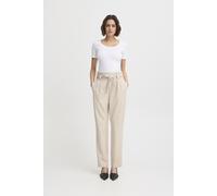 Stoffhose ICHI "Hose IXCAISY", Damen, Gr. 40, N-Gr, beige (doeskin), Obermaterial: 72% Polyester PES. 24% Viskose CV. 4% Elasthan EL., Hosen Stoffhose (21383868-40) doeskin
