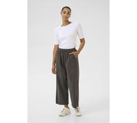 KAFFE Casual Hose KAnaya Damen Casual Hose Culotte Weites Bein Hohe Taille Capri Damenhose 42, Black Oyster 42