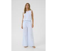 Stoffhose KAFFE "Casual Hose KAsara", Damen, Gr. 38, N-Gr, blau (blau, weiß stripe), Obermaterial: 100% Baumwolle CO., Hosen Stoffhose (71110602-38) blau, weiß stripe