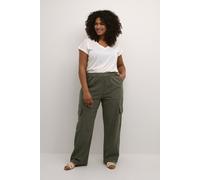 KAFFE CURVE Casual Hose KCnana Damen Hose Cargo Sweathose Casual Cargohose Große Größen Grape Leaf 46