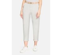 Stoffhose BETTY BARCLAY "Damen mit Gürtel", Damen, Gr. 40, Normalgrößen, rohweiß, Obermaterial: 97% Baumwolle, 3% Elasthan, lässig geschnitten 7/8-Länge, Hosen Stoffhose (38779039-40) rohweiß