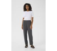 Stoffhose KAFFE "Casual Hose KAliny", Damen, Gr. 34, N-Gr, schwarz (schwarz oyster cc), Obermaterial: 70% Viskose CV. 30% Leinen LI., Hosen Stoffhose (93968430-34) schwarz oyster cc