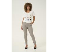 KAFFE Casual Hose Kalea Damen Chino Hose Elegant Klassische Stoffhose 38, Elephant Skin 38