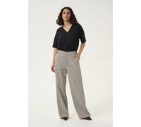 Stoffhose KAFFE "Casual Hose KAloraine", Damen, Gr. 42, N-Gr, grau (elephant skin), Obermaterial: 55% Baumwolle CO. 42% Polyamid PA. 3% Elasthan EL., Hosen Stoffhose (97933115-42) elephant skin