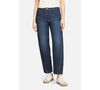 Slim-fit-Jeans BETTY BARCLAY "Damen unifarben", Damen, Gr. 36, Normalgrößen, dunkelblau denim, Obermaterial: 70% Baumwolle, 23% Polyester, 4% Lyocell, 3% Elasthan, lässig geschnitten, Jeans Slim-fit-J
