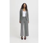ICHI Hose IHKATE Jacquard – Culotte mit Fischgratmuster und Paspeltaschen – Schwarz/Weiß, Gr. M